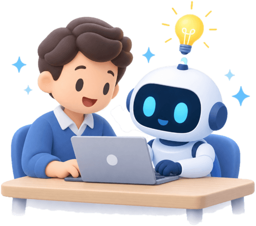 社員とAIが一緒に働くイメージ
